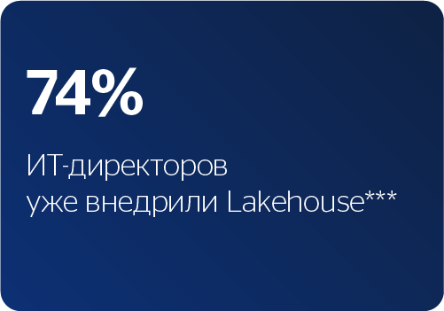 74% Ит-директоров уже внедрили lakehous